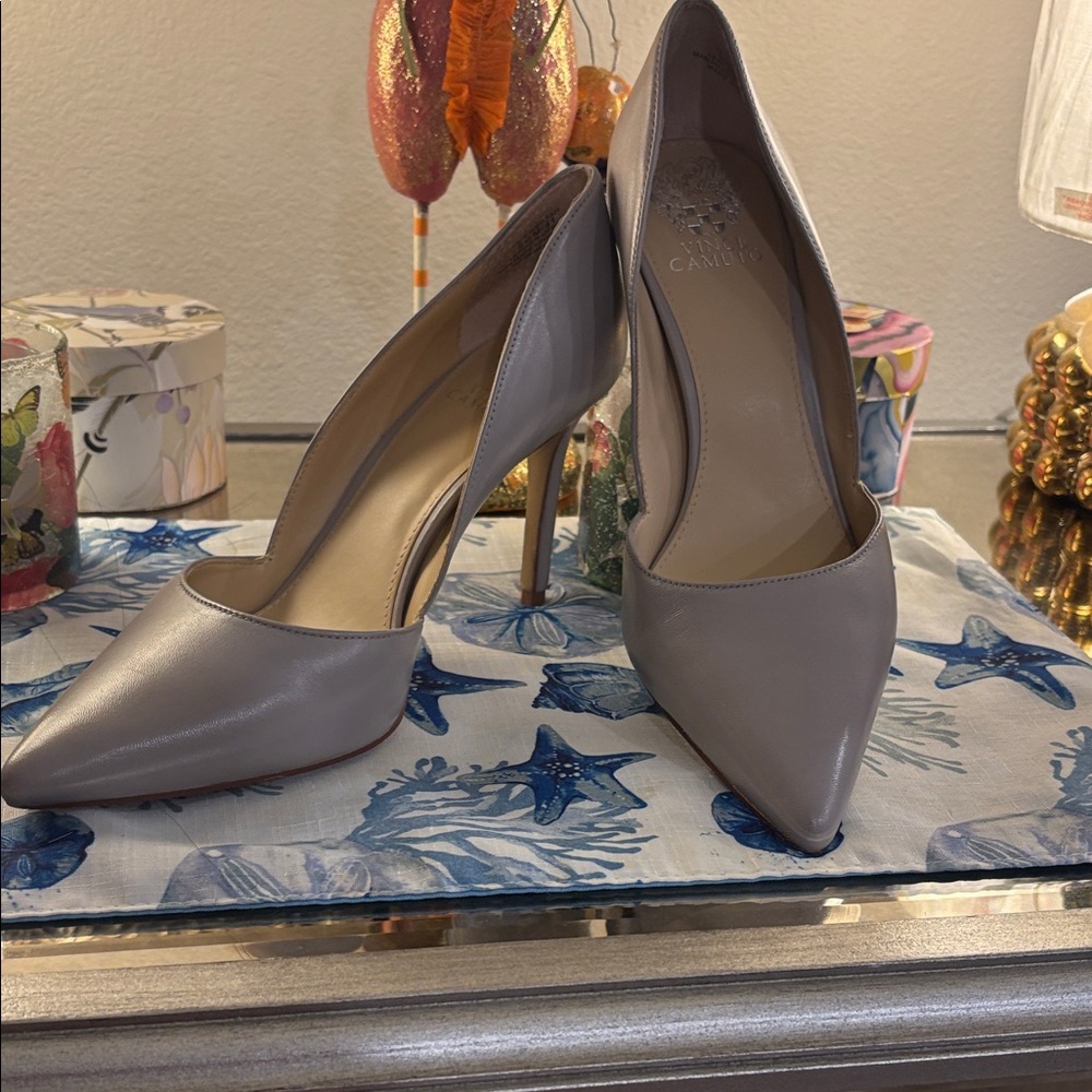Vince Camuto Gray Pointed Toe Heels